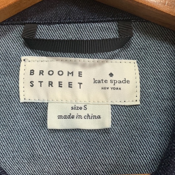 𝅺Kate Spade BROOME STREET ROSE FLORAL DARK JEAN DENIM JACKET - Picture 8 of 10